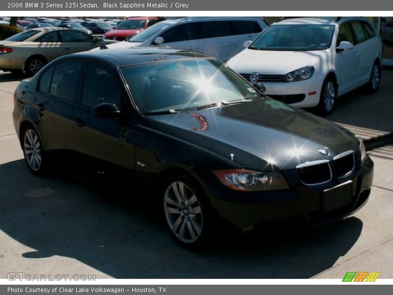 Black Sapphire Metallic / Grey 2006 BMW 3 Series 325i Sedan