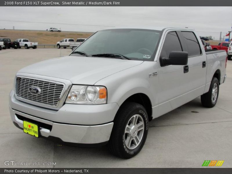 Silver Metallic / Medium/Dark Flint 2008 Ford F150 XLT SuperCrew