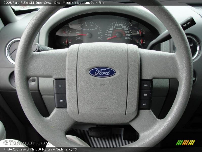 Silver Metallic / Medium/Dark Flint 2008 Ford F150 XLT SuperCrew
