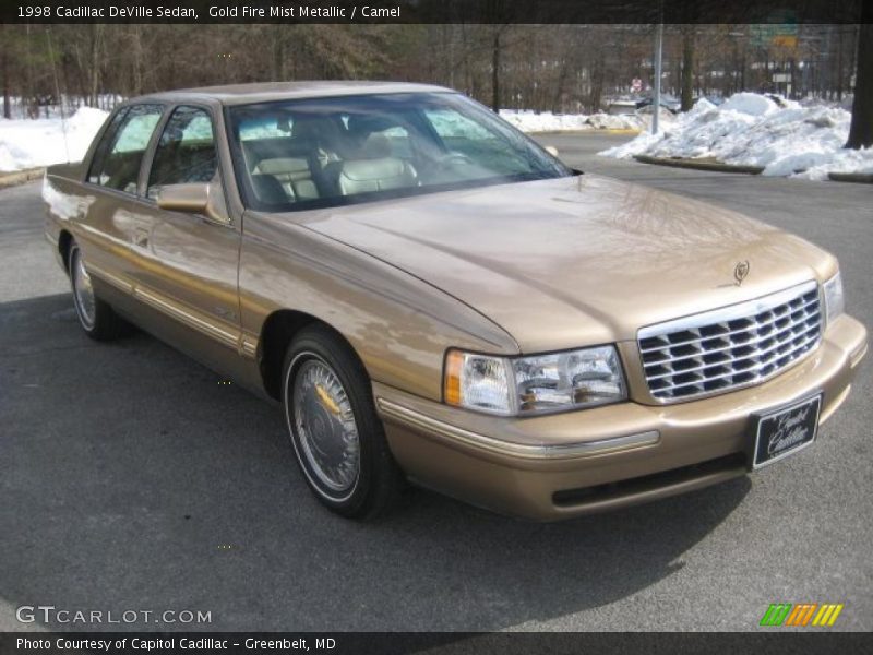 Gold Fire Mist Metallic / Camel 1998 Cadillac DeVille Sedan