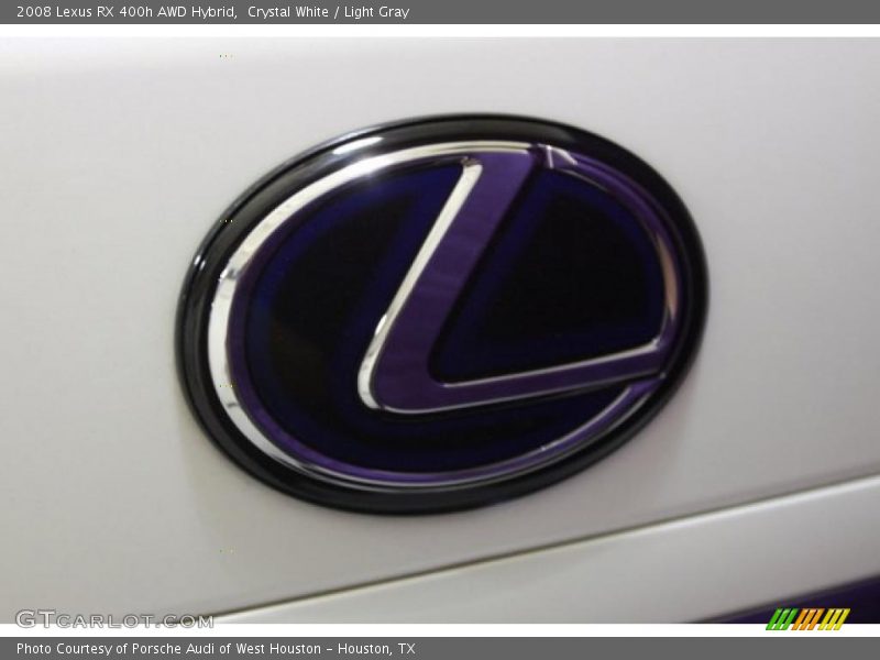 Crystal White / Light Gray 2008 Lexus RX 400h AWD Hybrid