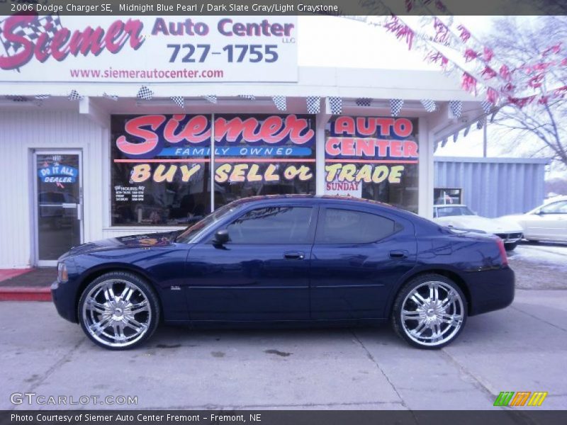 Midnight Blue Pearl / Dark Slate Gray/Light Graystone 2006 Dodge Charger SE