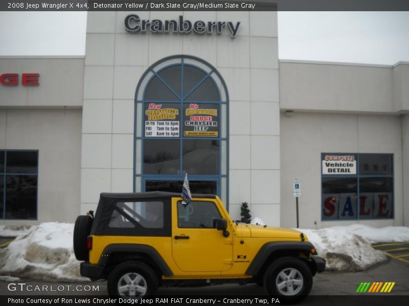 Detonator Yellow / Dark Slate Gray/Medium Slate Gray 2008 Jeep Wrangler X 4x4