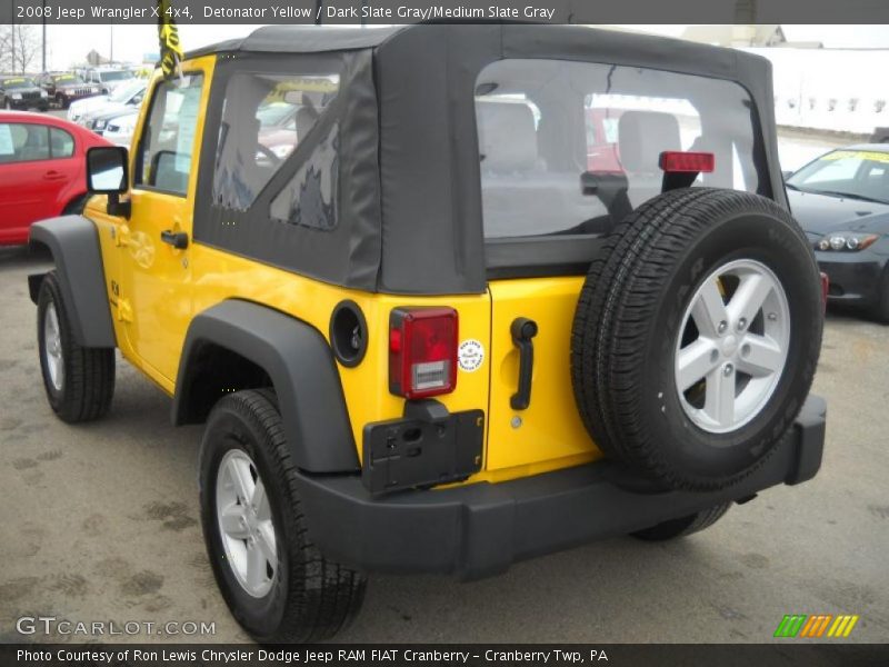 Detonator Yellow / Dark Slate Gray/Medium Slate Gray 2008 Jeep Wrangler X 4x4