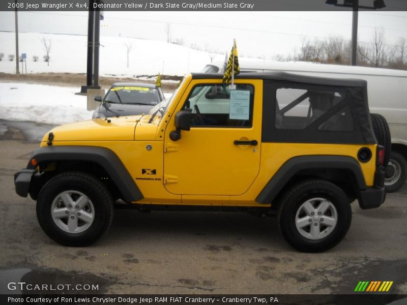 Detonator Yellow / Dark Slate Gray/Medium Slate Gray 2008 Jeep Wrangler X 4x4