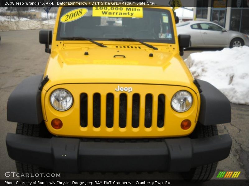 Detonator Yellow / Dark Slate Gray/Medium Slate Gray 2008 Jeep Wrangler X 4x4