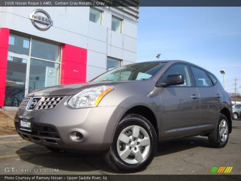Gotham Gray Metallic / Gray 2008 Nissan Rogue S AWD