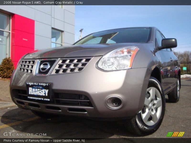 Gotham Gray Metallic / Gray 2008 Nissan Rogue S AWD