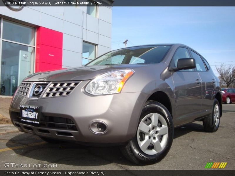 Gotham Gray Metallic / Gray 2008 Nissan Rogue S AWD
