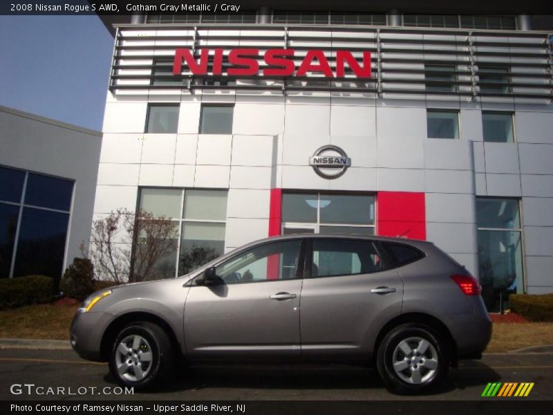 Gotham Gray Metallic / Gray 2008 Nissan Rogue S AWD