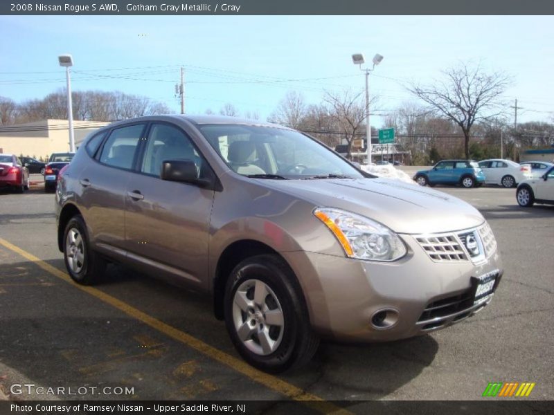 Gotham Gray Metallic / Gray 2008 Nissan Rogue S AWD