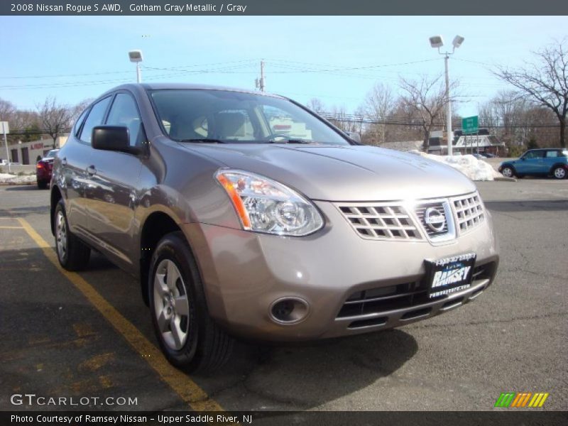 Gotham Gray Metallic / Gray 2008 Nissan Rogue S AWD