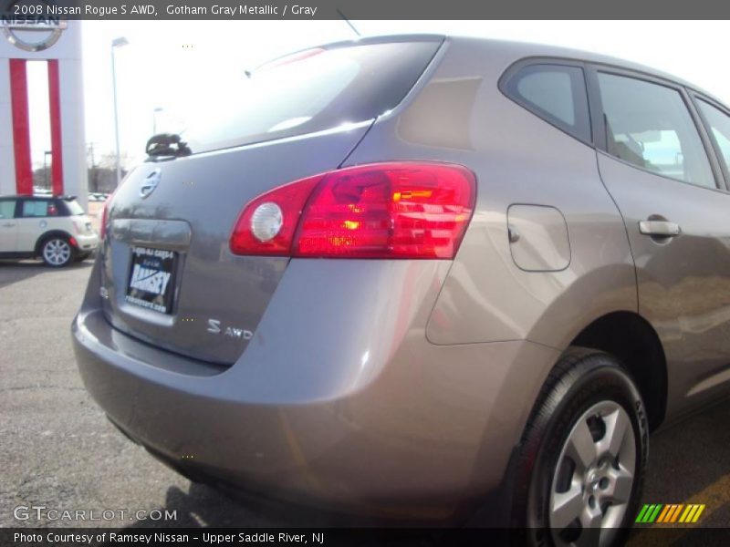 Gotham Gray Metallic / Gray 2008 Nissan Rogue S AWD