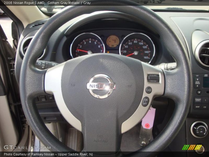 Gotham Gray Metallic / Gray 2008 Nissan Rogue S AWD