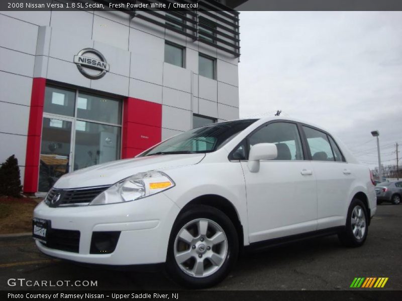 Fresh Powder White / Charcoal 2008 Nissan Versa 1.8 SL Sedan