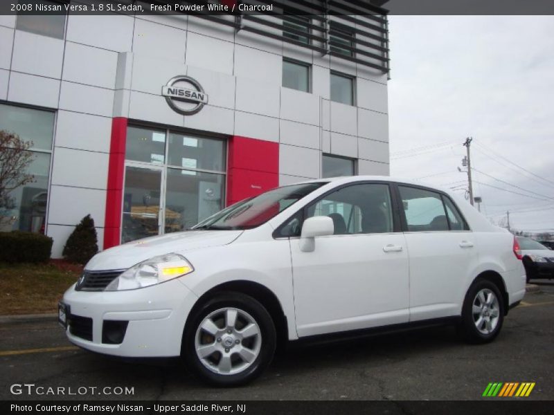 Fresh Powder White / Charcoal 2008 Nissan Versa 1.8 SL Sedan