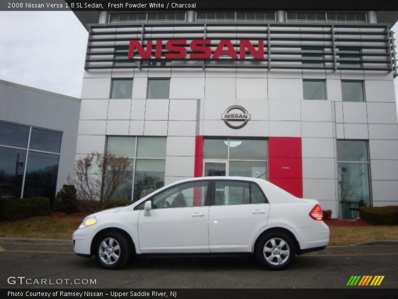 Fresh Powder White / Charcoal 2008 Nissan Versa 1.8 SL Sedan