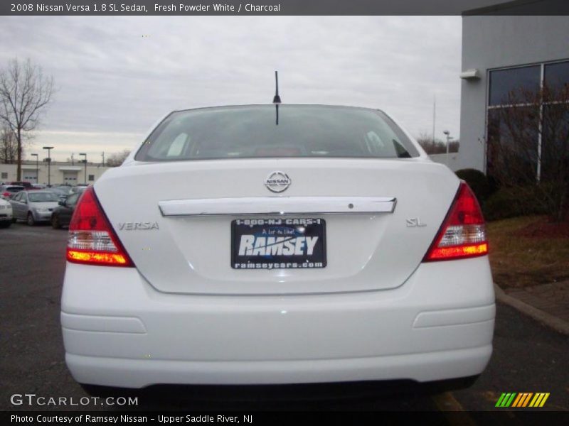 Fresh Powder White / Charcoal 2008 Nissan Versa 1.8 SL Sedan