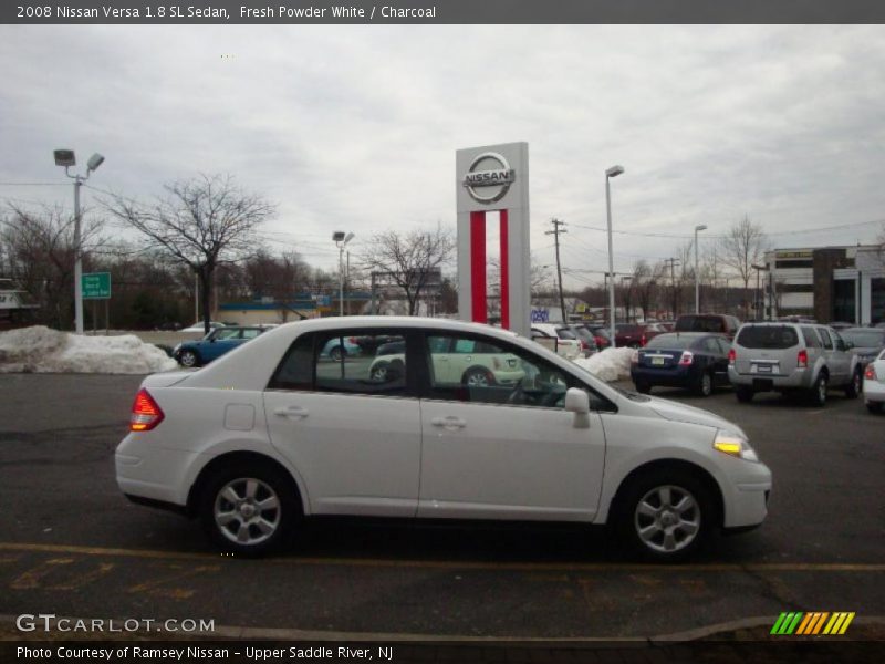 Fresh Powder White / Charcoal 2008 Nissan Versa 1.8 SL Sedan