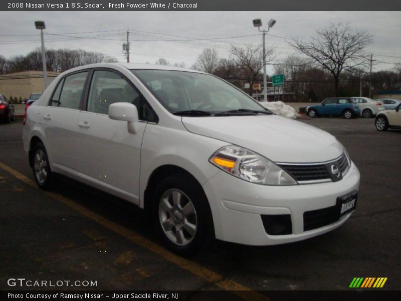 Fresh Powder White / Charcoal 2008 Nissan Versa 1.8 SL Sedan