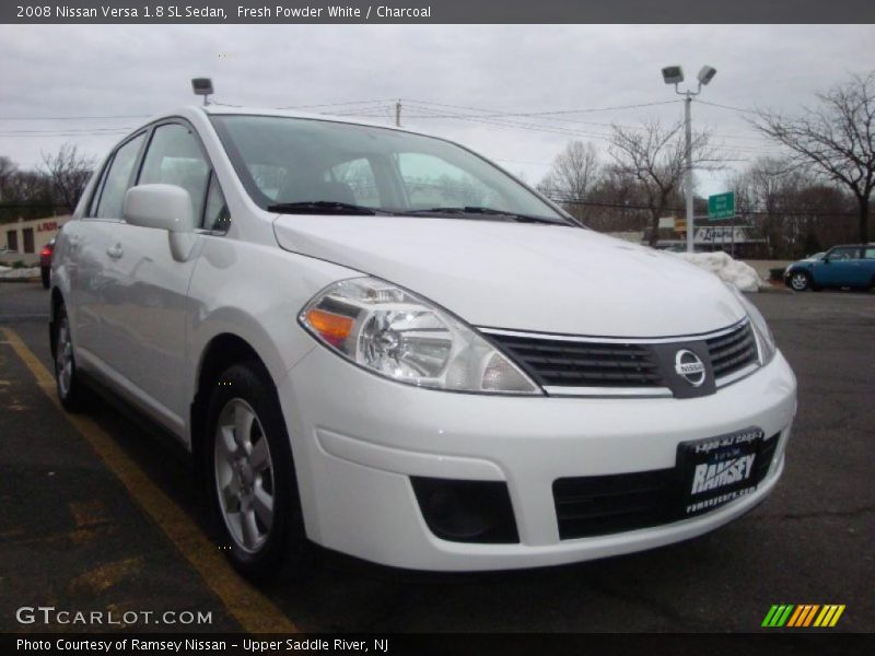 Fresh Powder White / Charcoal 2008 Nissan Versa 1.8 SL Sedan