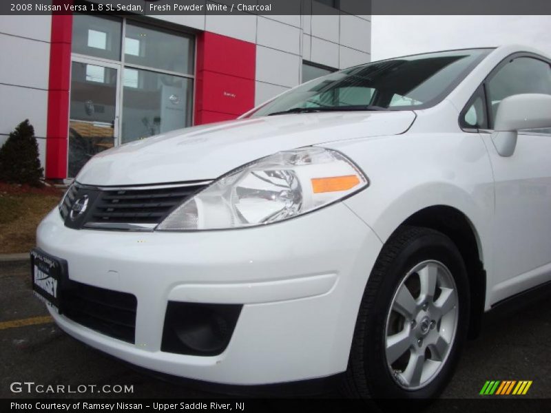 Fresh Powder White / Charcoal 2008 Nissan Versa 1.8 SL Sedan