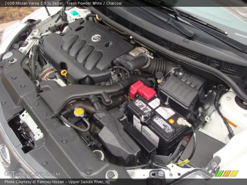 Fresh Powder White / Charcoal 2008 Nissan Versa 1.8 SL Sedan