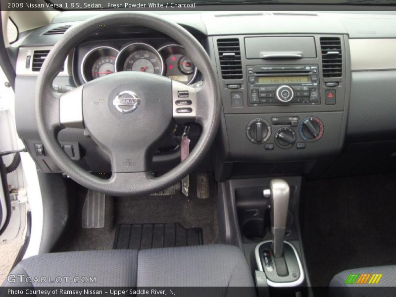Fresh Powder White / Charcoal 2008 Nissan Versa 1.8 SL Sedan