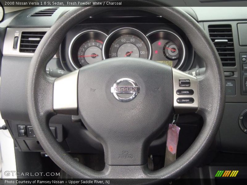 Fresh Powder White / Charcoal 2008 Nissan Versa 1.8 SL Sedan