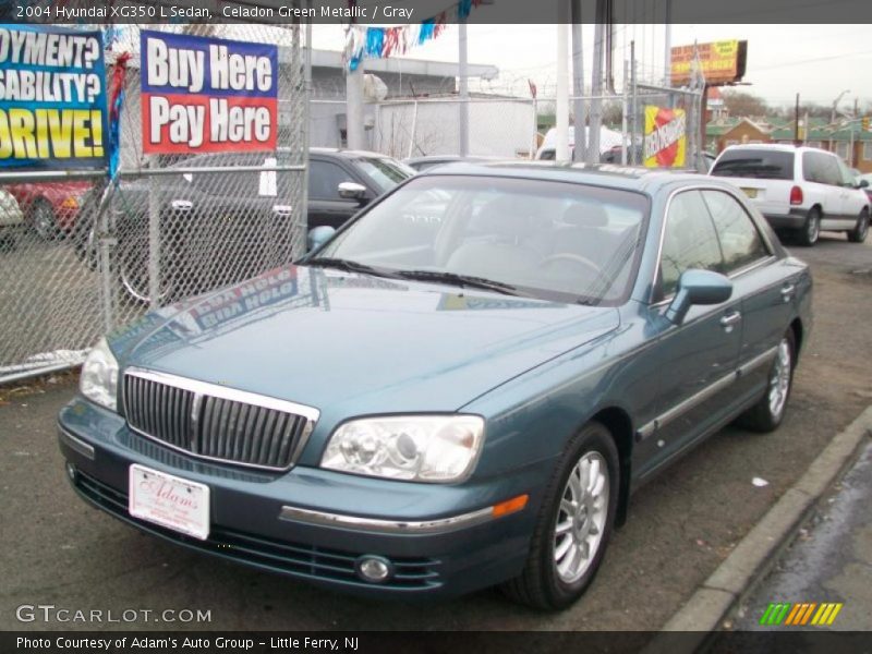 Celadon Green Metallic / Gray 2004 Hyundai XG350 L Sedan