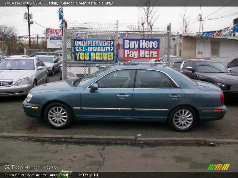Celadon Green Metallic / Gray 2004 Hyundai XG350 L Sedan