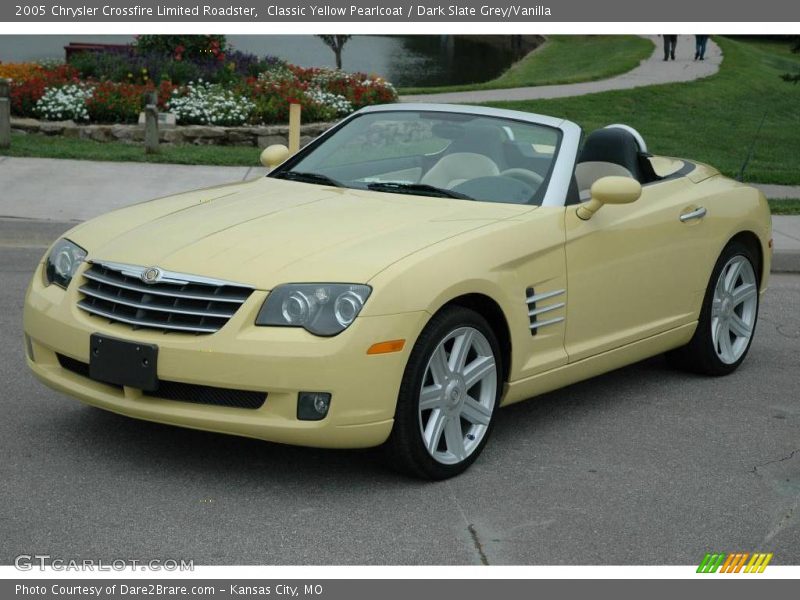 Classic Yellow Pearlcoat / Dark Slate Grey/Vanilla 2005 Chrysler Crossfire Limited Roadster