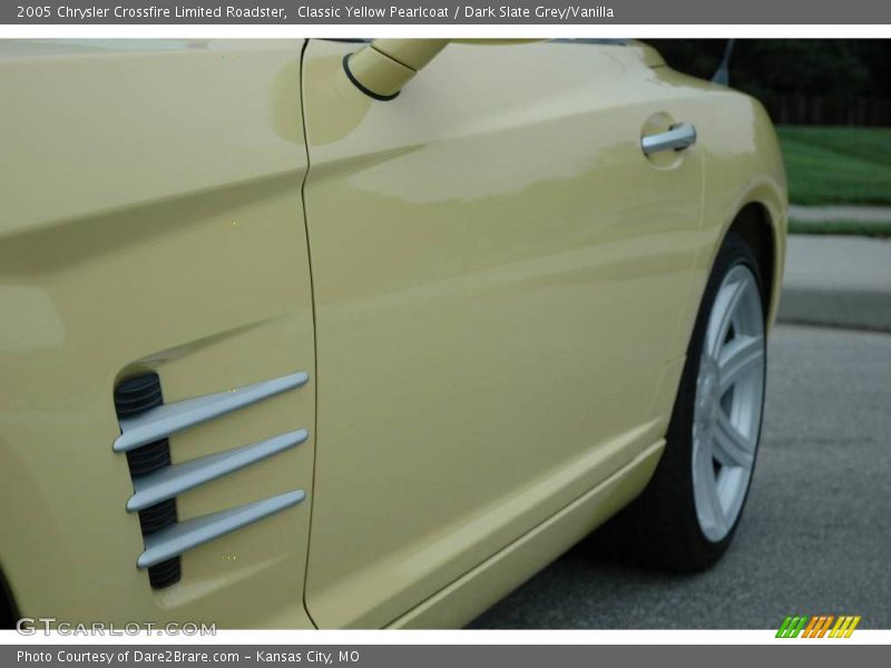 Classic Yellow Pearlcoat / Dark Slate Grey/Vanilla 2005 Chrysler Crossfire Limited Roadster