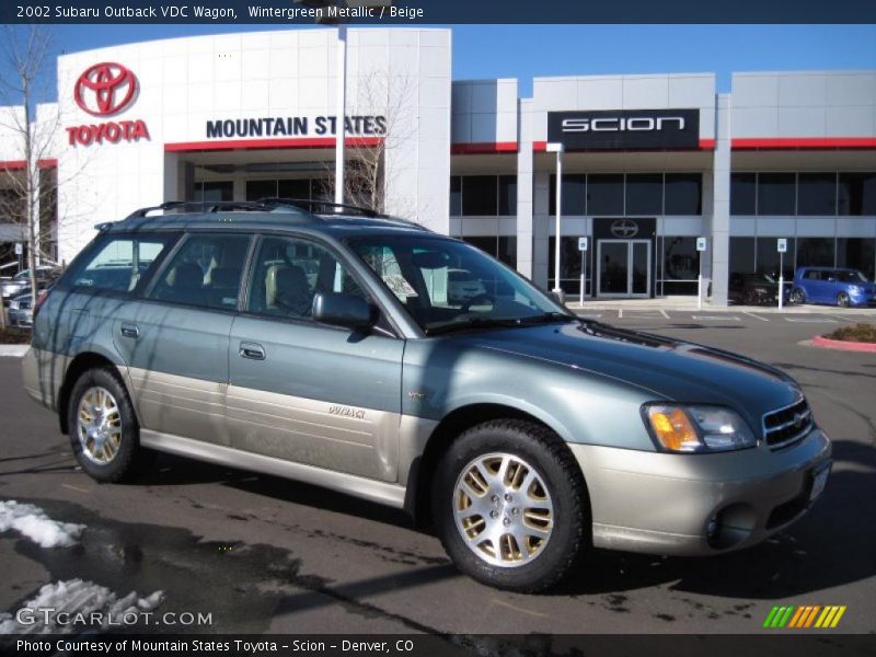 Wintergreen Metallic / Beige 2002 Subaru Outback VDC Wagon
