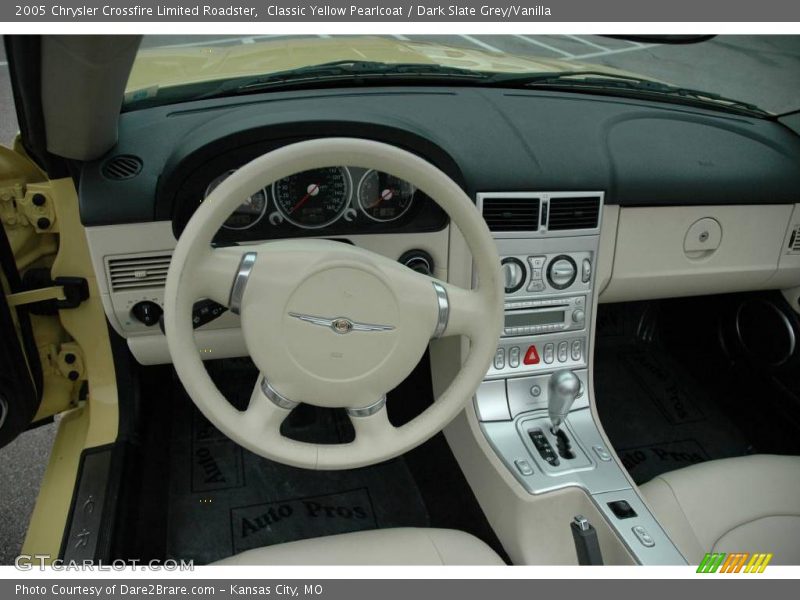 Classic Yellow Pearlcoat / Dark Slate Grey/Vanilla 2005 Chrysler Crossfire Limited Roadster