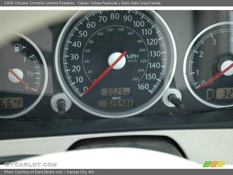 Classic Yellow Pearlcoat / Dark Slate Grey/Vanilla 2005 Chrysler Crossfire Limited Roadster