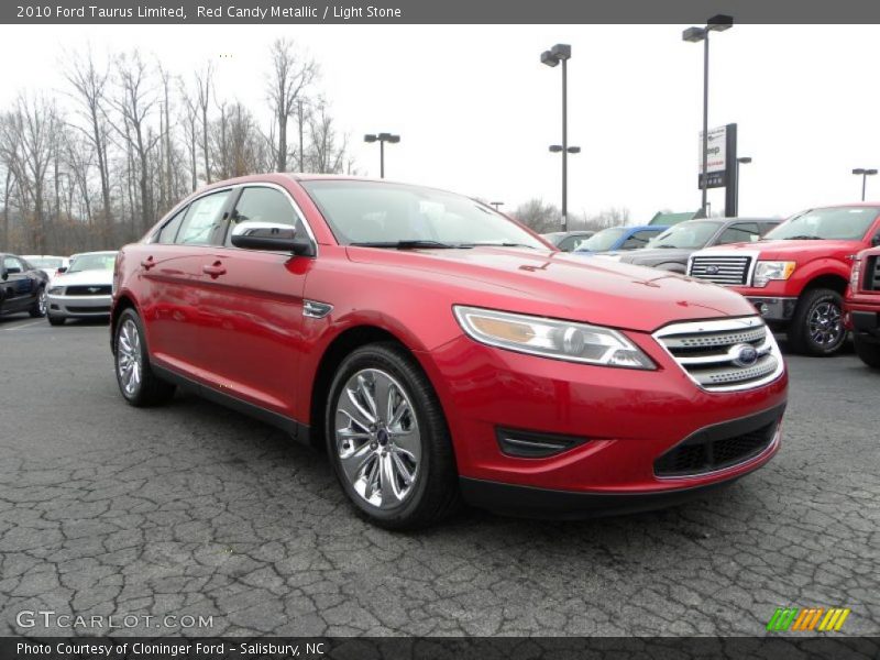 Red Candy Metallic / Light Stone 2010 Ford Taurus Limited