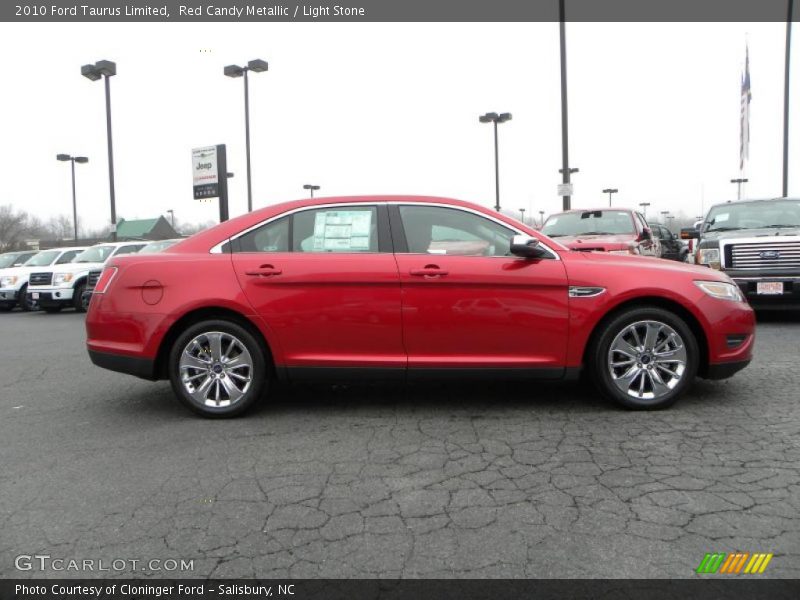 Red Candy Metallic / Light Stone 2010 Ford Taurus Limited