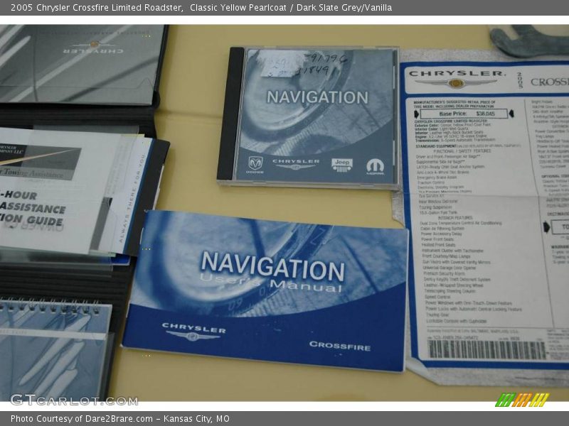 Classic Yellow Pearlcoat / Dark Slate Grey/Vanilla 2005 Chrysler Crossfire Limited Roadster