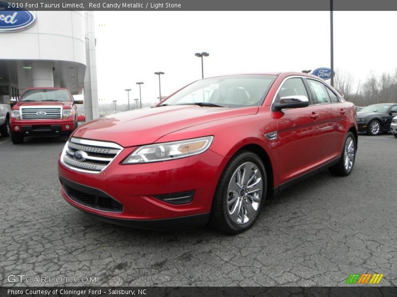 Red Candy Metallic / Light Stone 2010 Ford Taurus Limited