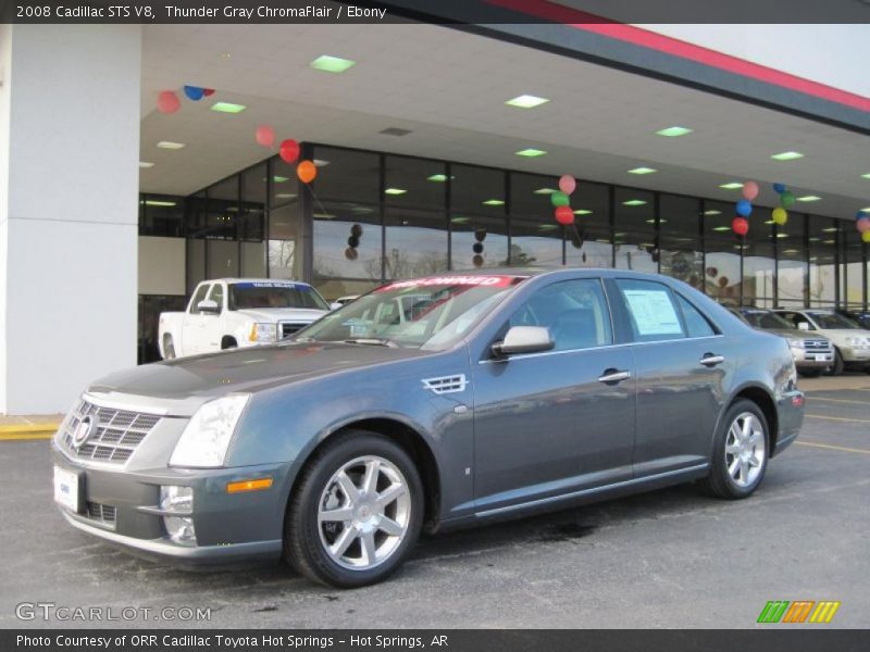 Thunder Gray ChromaFlair / Ebony 2008 Cadillac STS V8