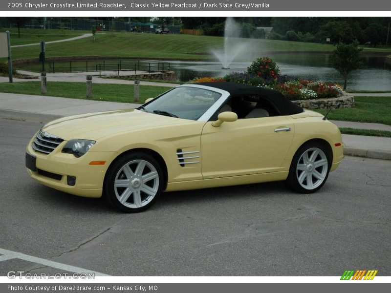 Classic Yellow Pearlcoat / Dark Slate Grey/Vanilla 2005 Chrysler Crossfire Limited Roadster