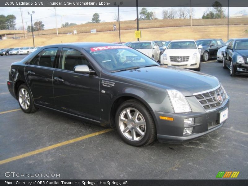 Thunder Gray ChromaFlair / Ebony 2008 Cadillac STS V8