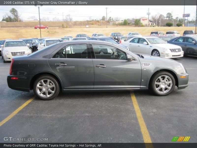 Thunder Gray ChromaFlair / Ebony 2008 Cadillac STS V8