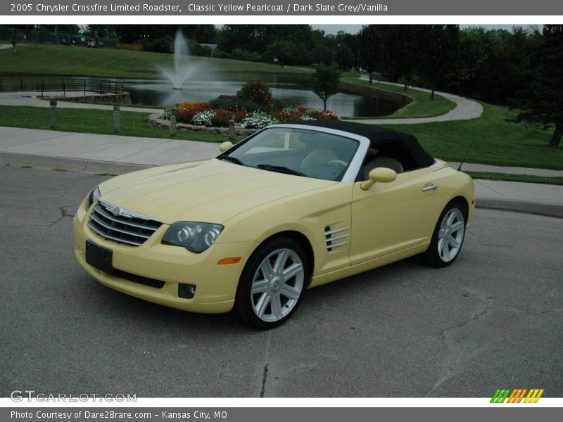 Classic Yellow Pearlcoat / Dark Slate Grey/Vanilla 2005 Chrysler Crossfire Limited Roadster
