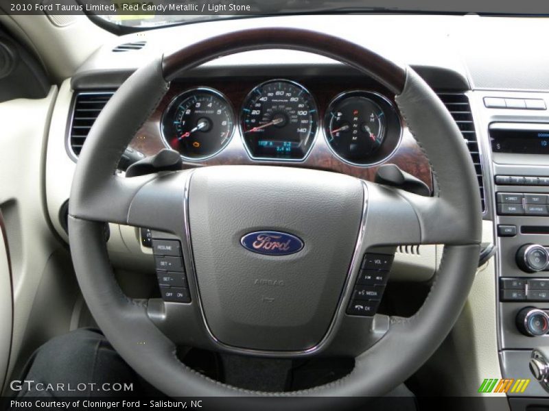 Red Candy Metallic / Light Stone 2010 Ford Taurus Limited