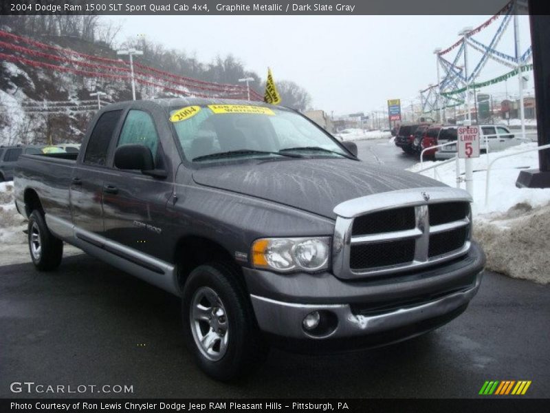Graphite Metallic / Dark Slate Gray 2004 Dodge Ram 1500 SLT Sport Quad Cab 4x4