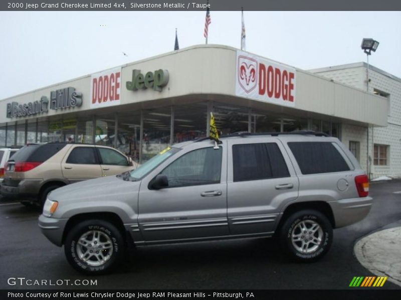 Silverstone Metallic / Taupe 2000 Jeep Grand Cherokee Limited 4x4