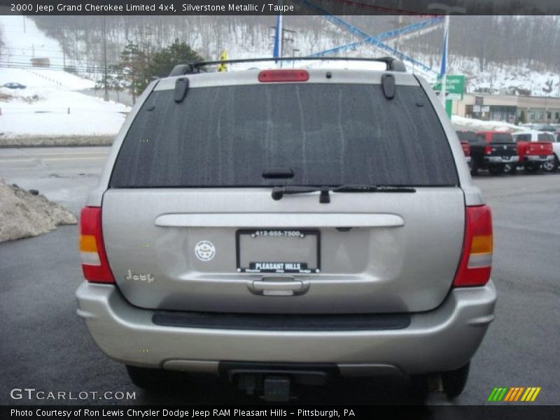 Silverstone Metallic / Taupe 2000 Jeep Grand Cherokee Limited 4x4