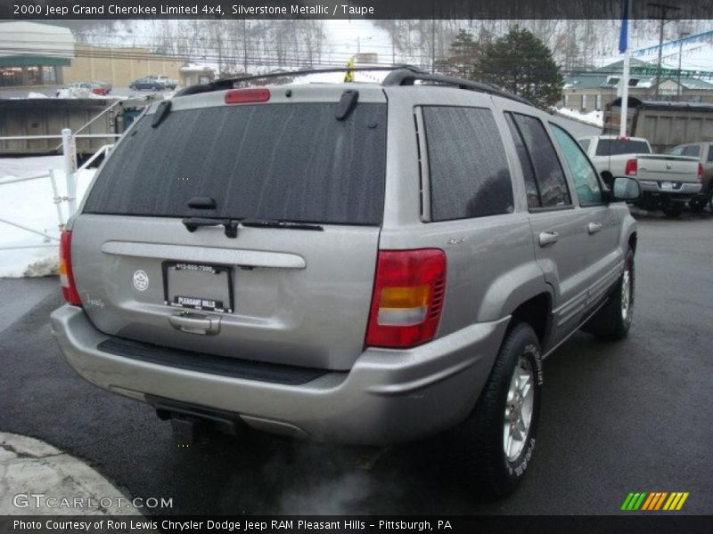Silverstone Metallic / Taupe 2000 Jeep Grand Cherokee Limited 4x4